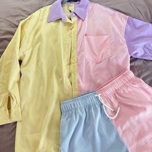 Colorful Shein Short Set